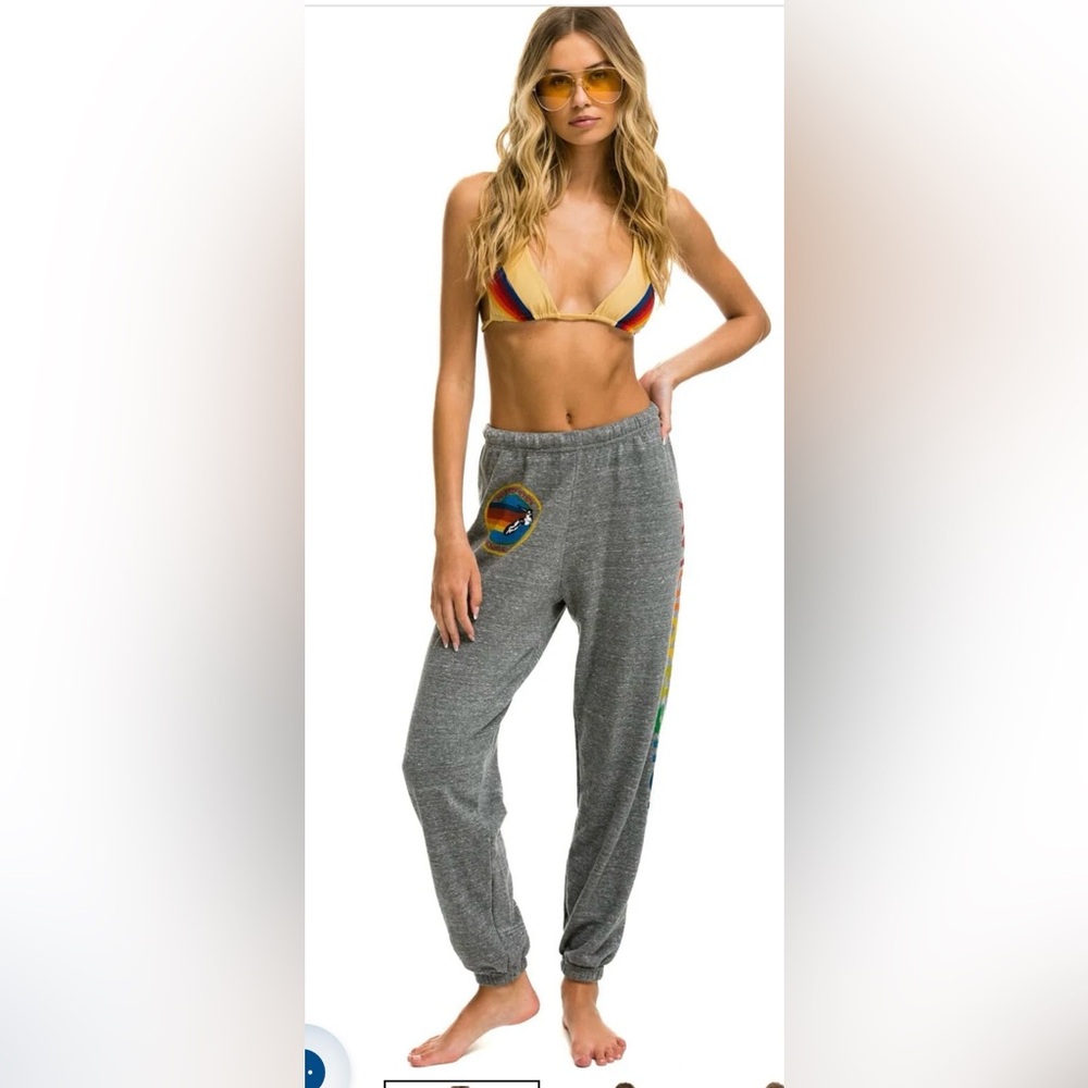 BRAND NWT! AVIATOR NATION SWEATPANTS - HEATHER GREY SIZE M